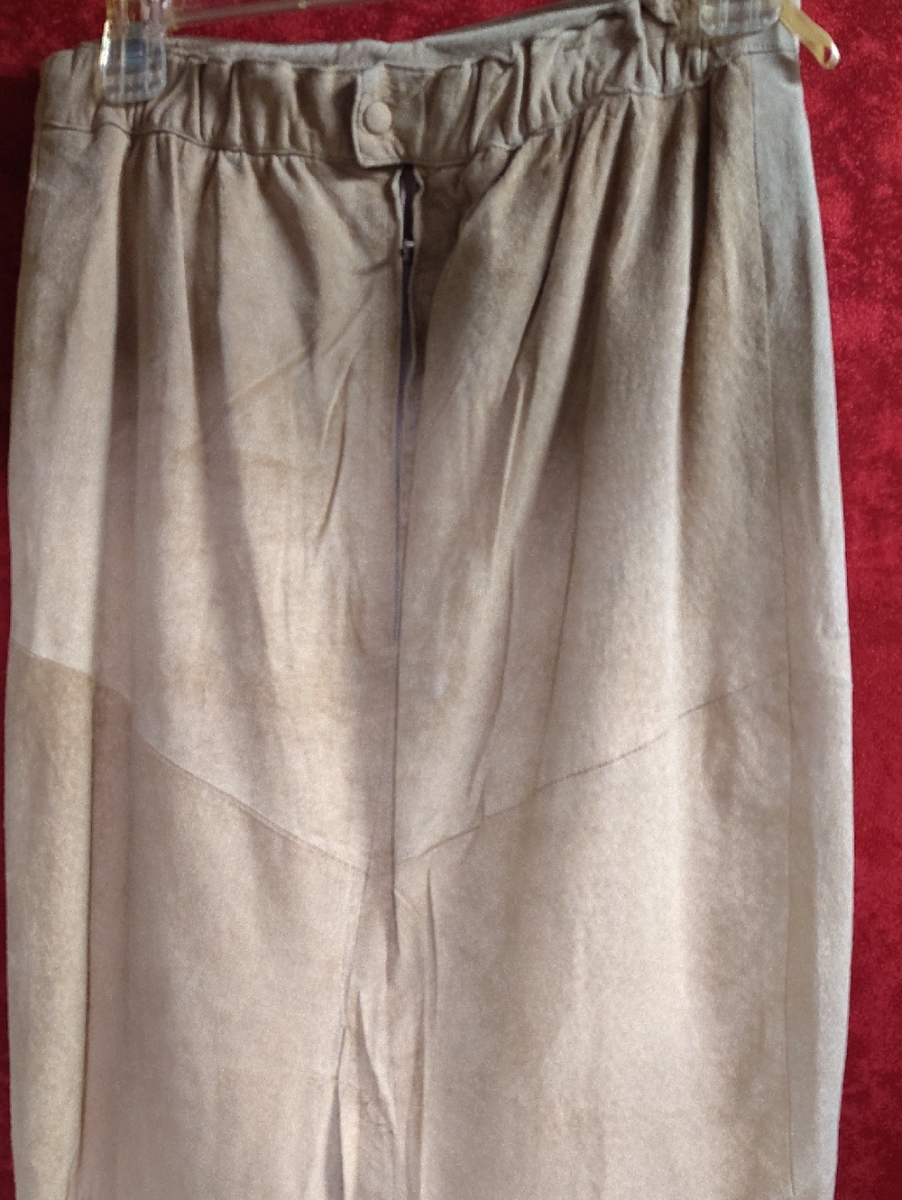 Classic Beige Women's Skirt - Elastic Waist